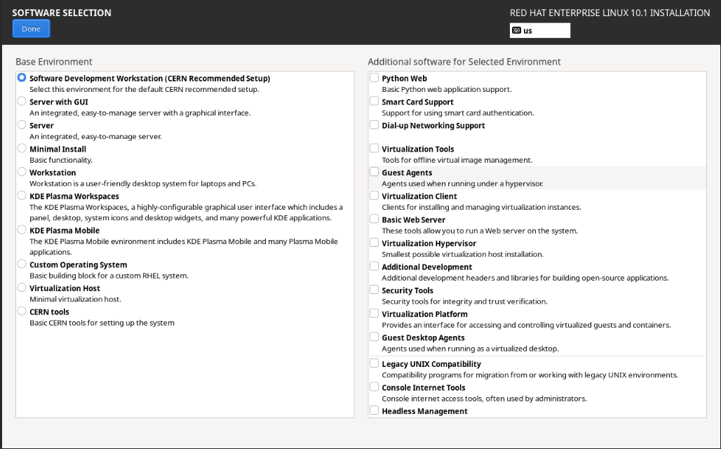 Select Software Development Workstation - CERN Recommended Setup Select software